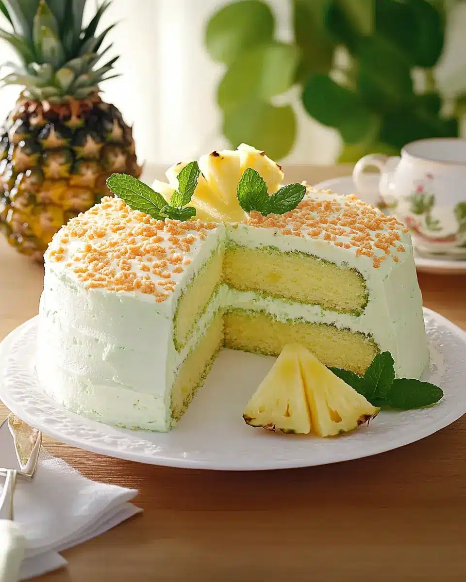 Ananas-Kuppeltorte mit Minz-Frischkäsecreme: A Refreshingly Indulgent Treat 6