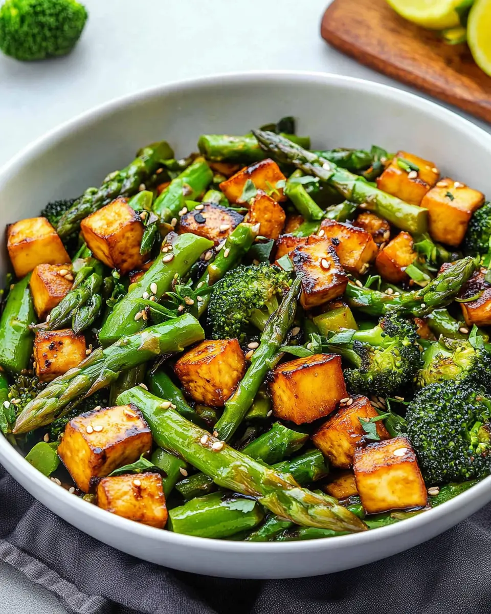 Grüne Spargel Pfanne mit Brokkoli und Räuchertofu: Easy Delight! 6