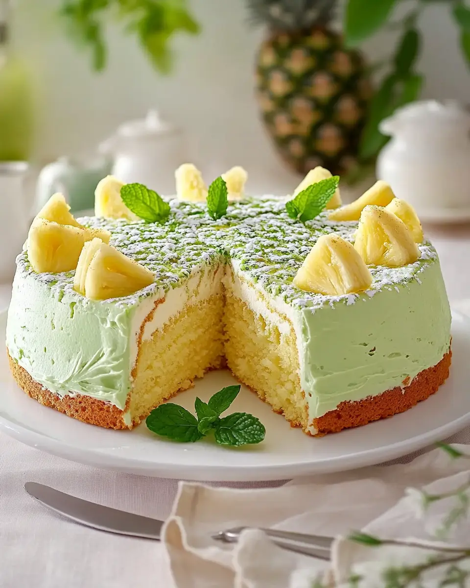 Ananas-Kuppeltorte mit Minz-Frischkäsecreme: A Refreshingly Indulgent Treat 7