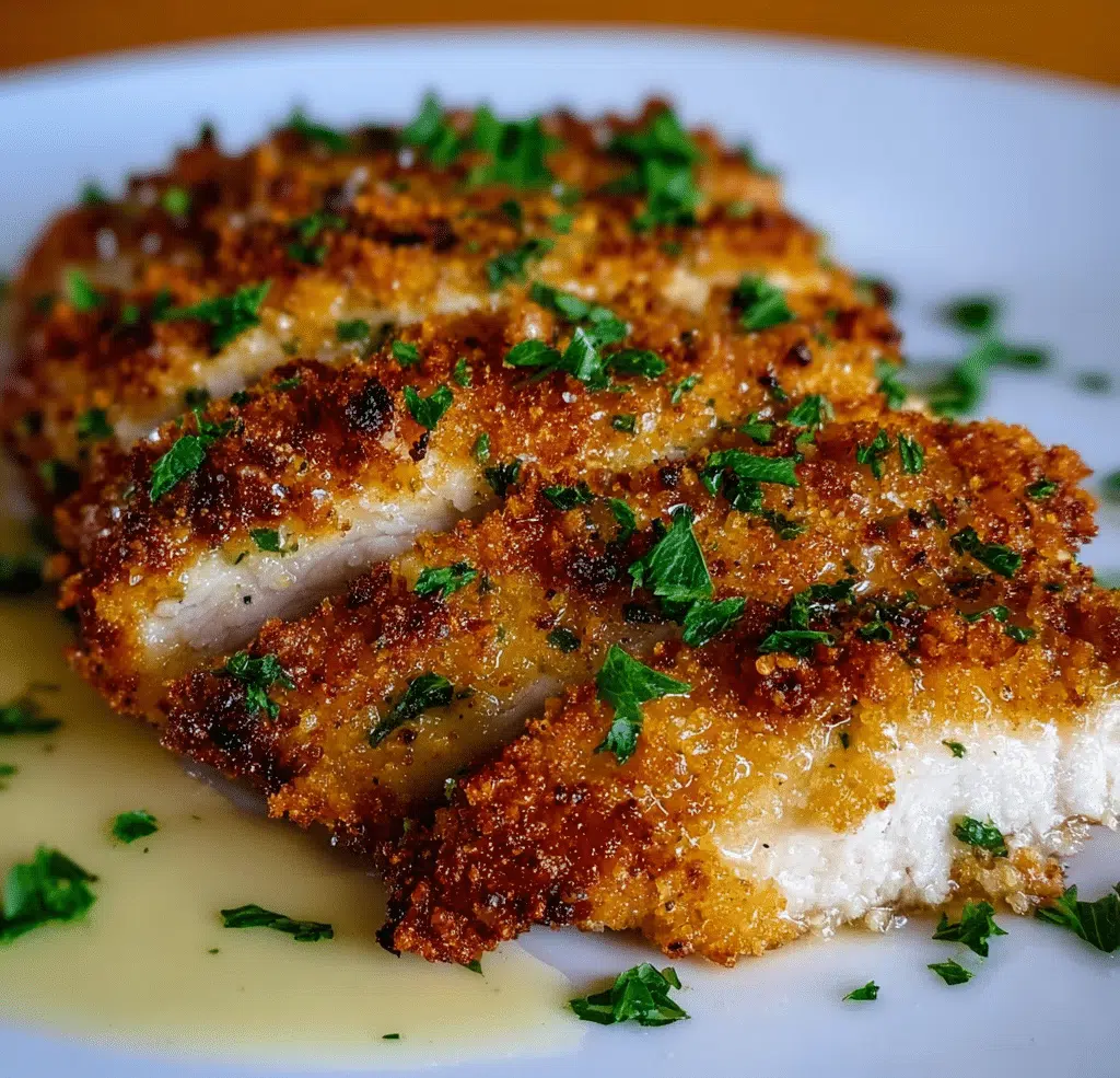 Knoblauch-Parmesan-Kruste Hähnchen für saftige Genussmomente