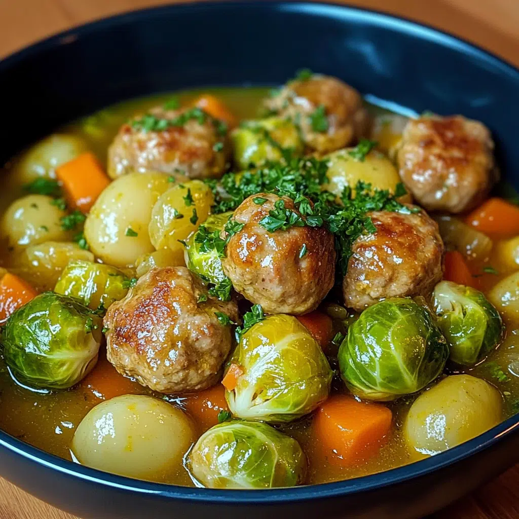 Rosenkohleintopf mit Hackbällchen