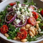 Weißer Bohnen- und Rucolasalat mit Zitronendressing