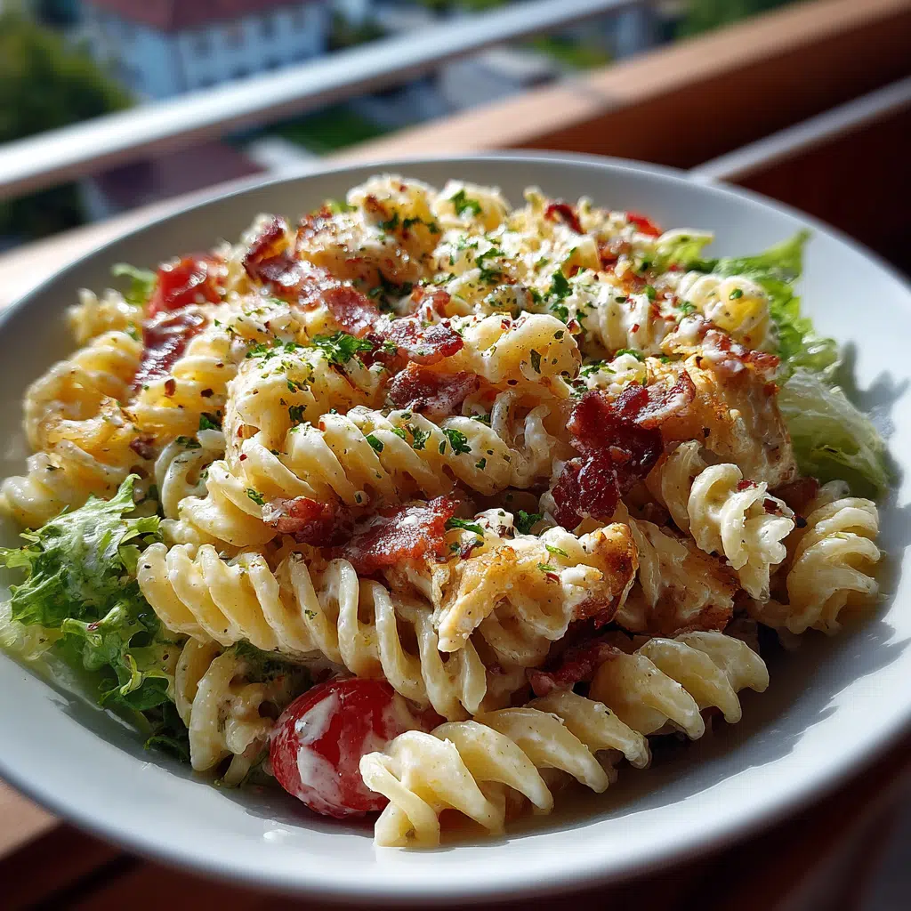 Hühnchen-Bacon-Ranch-Pasta-Salat: Ein köstlicher Genuss!