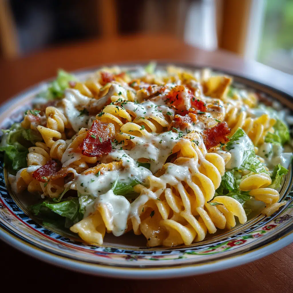 Hühnchen-Bacon-Ranch-Pasta-Salat: Ein köstlicher Genuss!