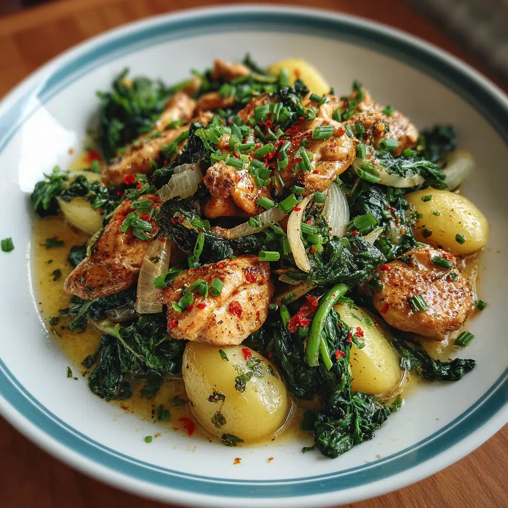 Knoblauch-Hühnchen mit Brokkoli und Spinat: Ein Genuss!