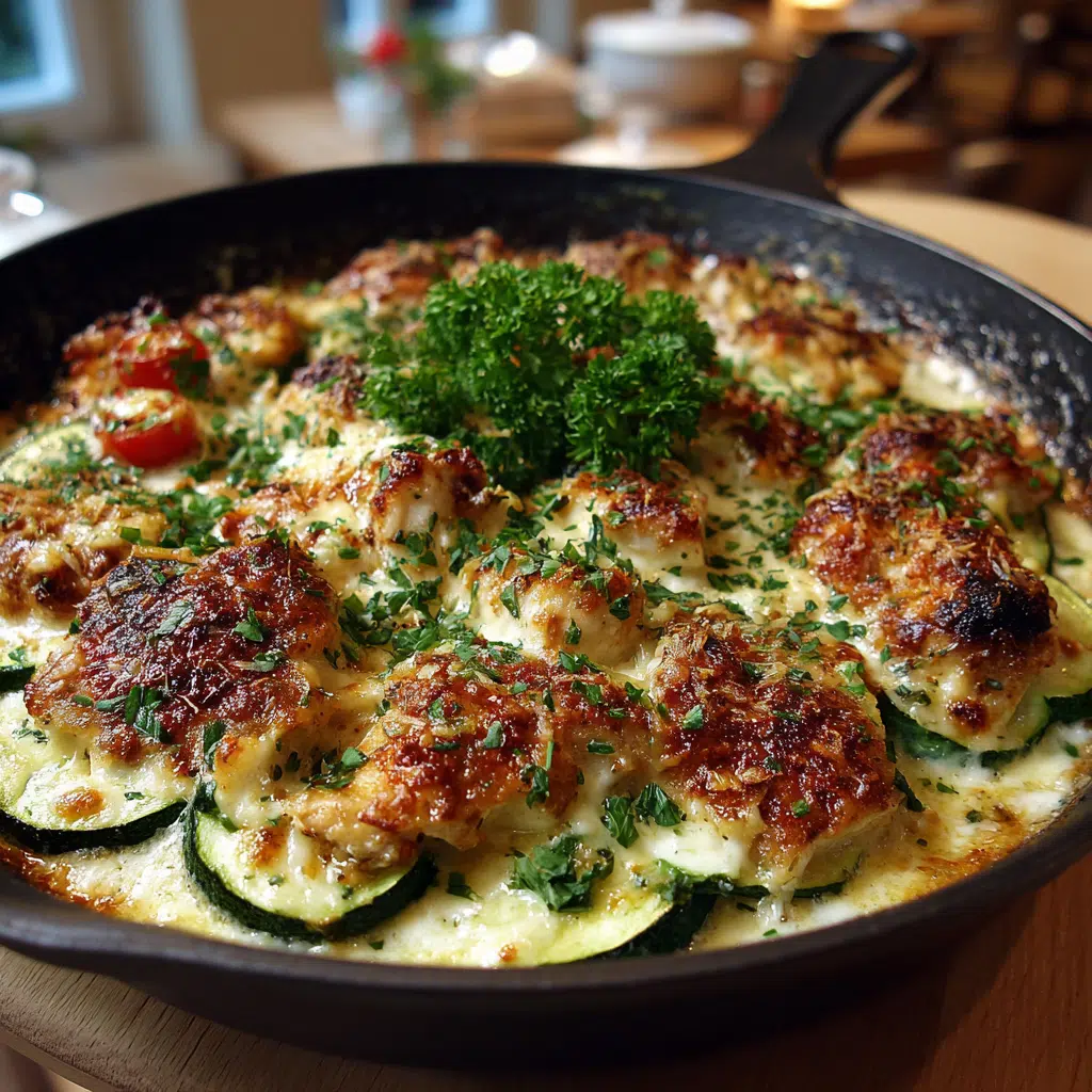 Käse-Hühnchen-Zucchini-Auflauf: Ein einfaches Rezept!