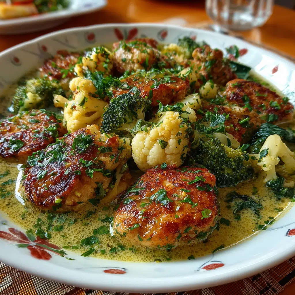 Knoblauch-Hühnchen mit Brokkoli und Spinat: Ein Genuss!