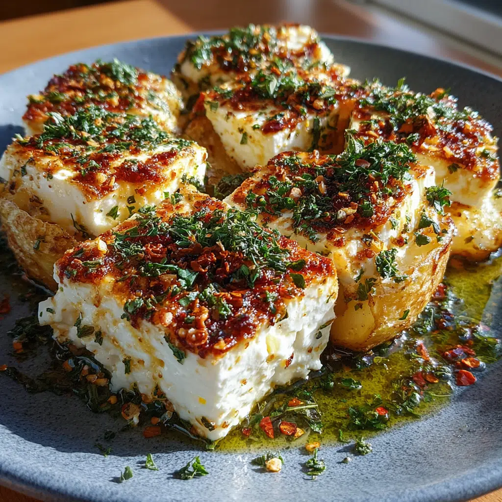 Griechische Ofenkartoffeln mit geschlagenem Feta genießen!