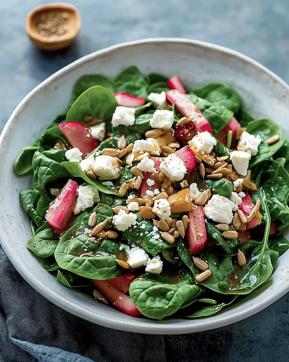 Spinat-Rhabarbersalat mit Feta: A Refreshingly Unique Delight
