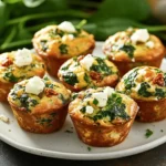 Eier-Muffins mit Spinat, Feta und getrockneten Tomaten First Image First Image
