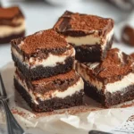Käsekuchen Brownies mit Frischkäse und Schokolade First Image First Image