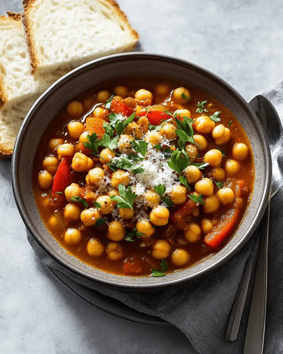 Rezept für würzigen Kichererbseneintopf