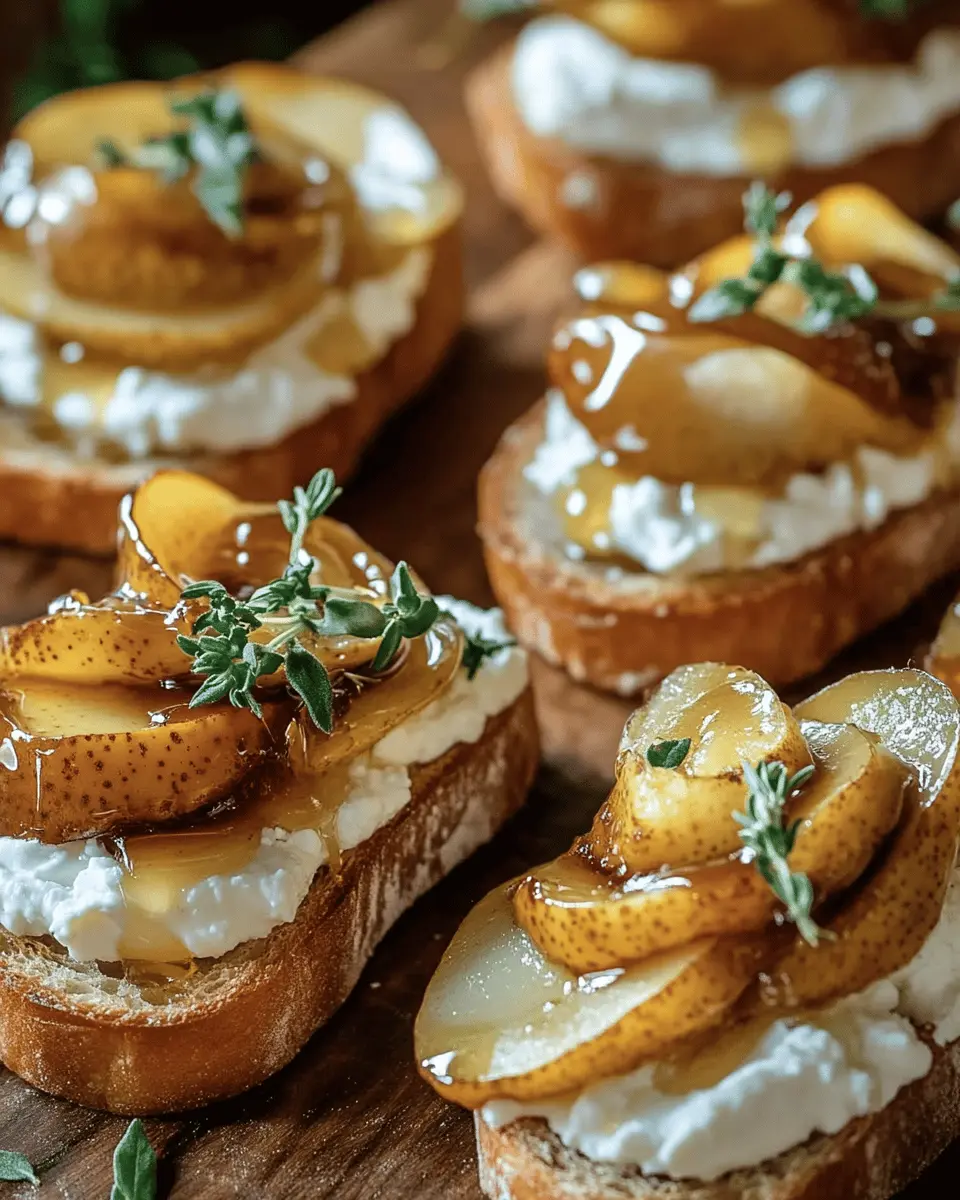 Karamellisierte Birnen & Ziegenkäse-Crostini: Irresistibly Easy!