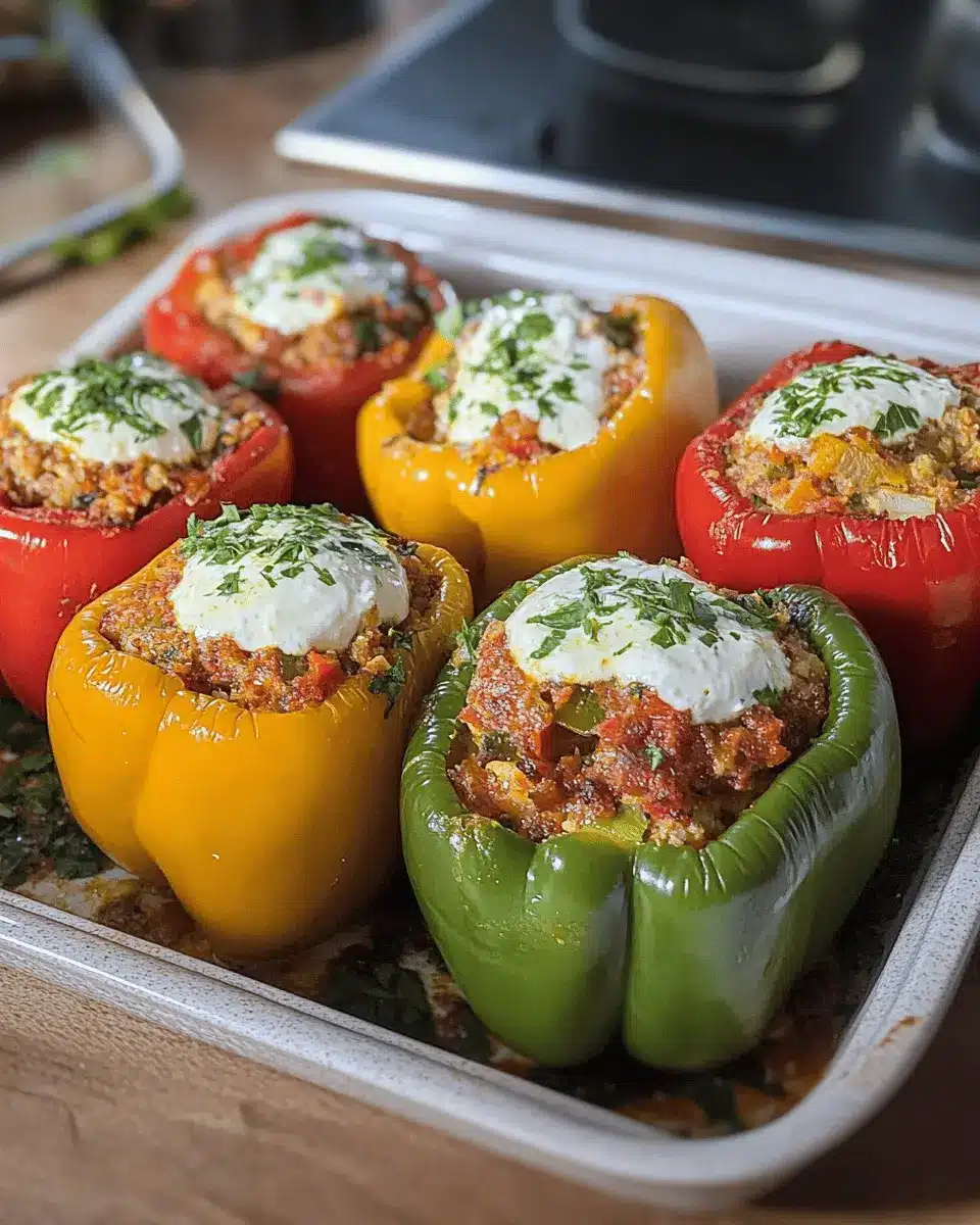 Gefüllte Paprika mit Joghurtsauce: A Cozy, Comforting Delight