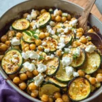 Zucchini-Kichererbsen-Blechgericht mit Feta First Image First Image