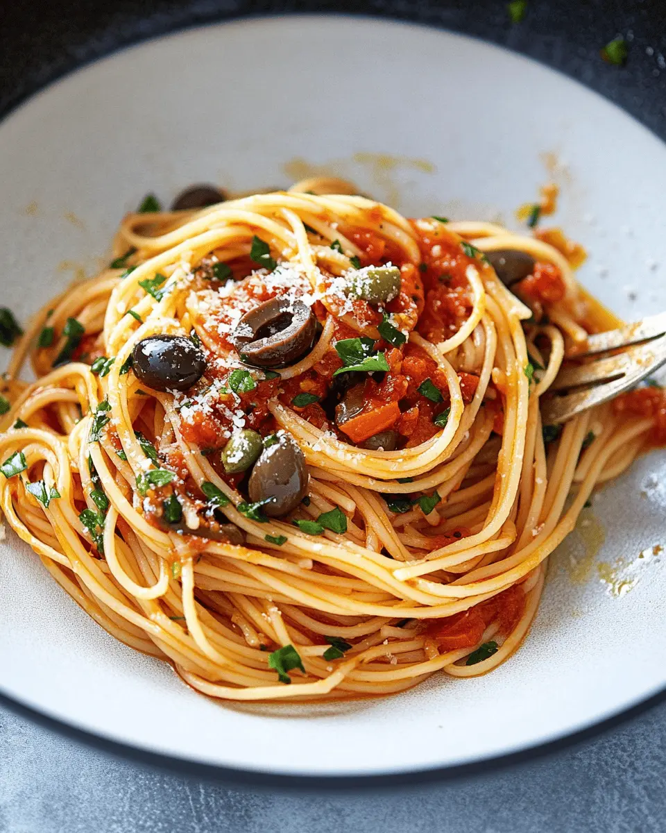 Puttanesca Pasta mit Sardellen: Irresistibly Bold Italian Flavor