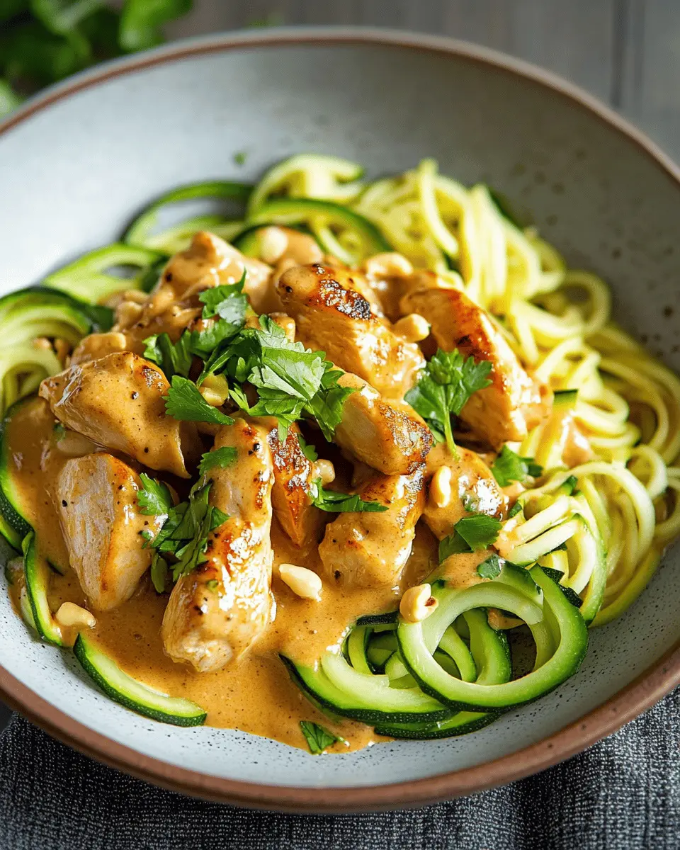 Erdnuss-Hähnchen mit Zucchininudeln: Indulgent & Guilt-Free!