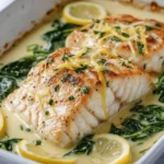 Gebackener Fisch mit Zitronen-Cremesauce – Ein köstliches, leichtes Gericht First Image First Image