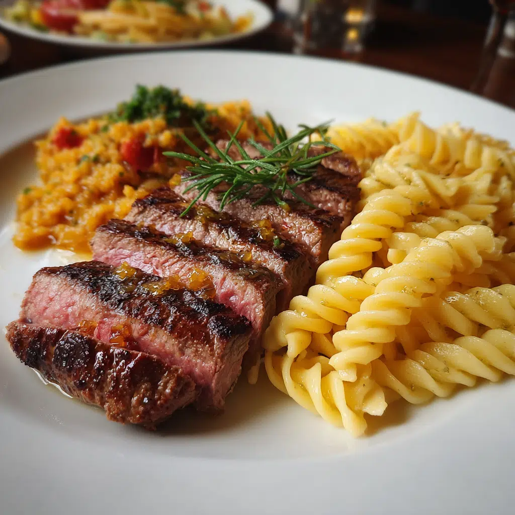 Klebriges Honig-Knoblauch-Steak und Rotini: Irresistibly Sweet and Savory