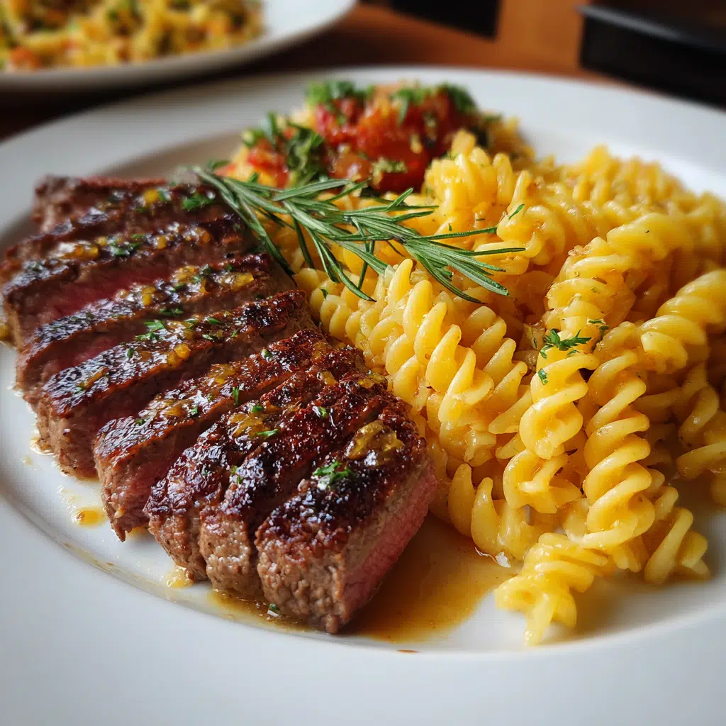 Klebriges Honig-Knoblauch-Steak und Rotini: Irresistibly Sweet and Savory