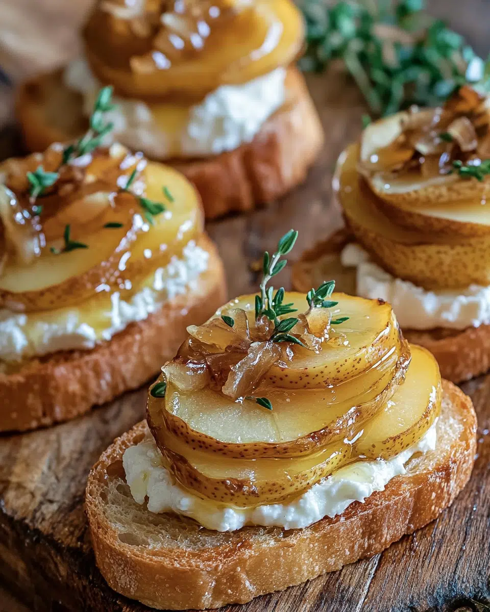 Karamellisierte Birnen & Ziegenkäse-Crostini: Irresistibly Easy!