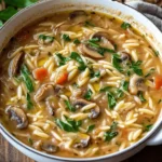 Pilzsuppe mit Orzo-Nudeln First Image First Image