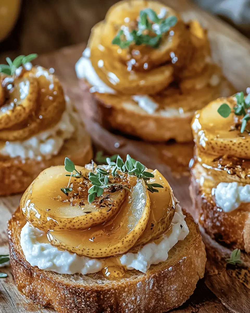 Karamellisierte Birnen & Ziegenkäse-Crostini: Irresistibly Easy!