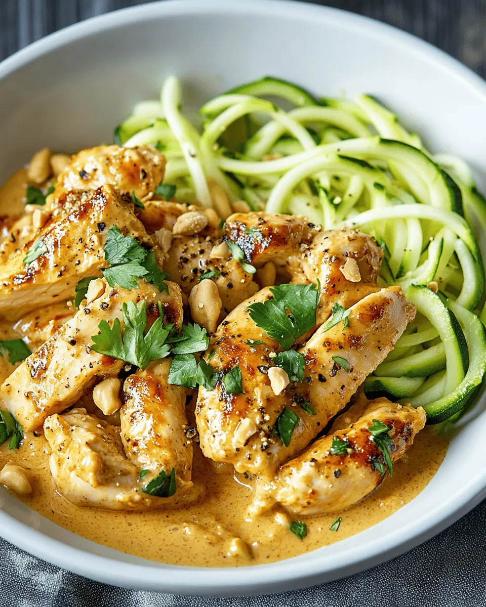 Erdnuss-Hähnchen mit Zucchininudeln: Indulgent & Guilt-Free!