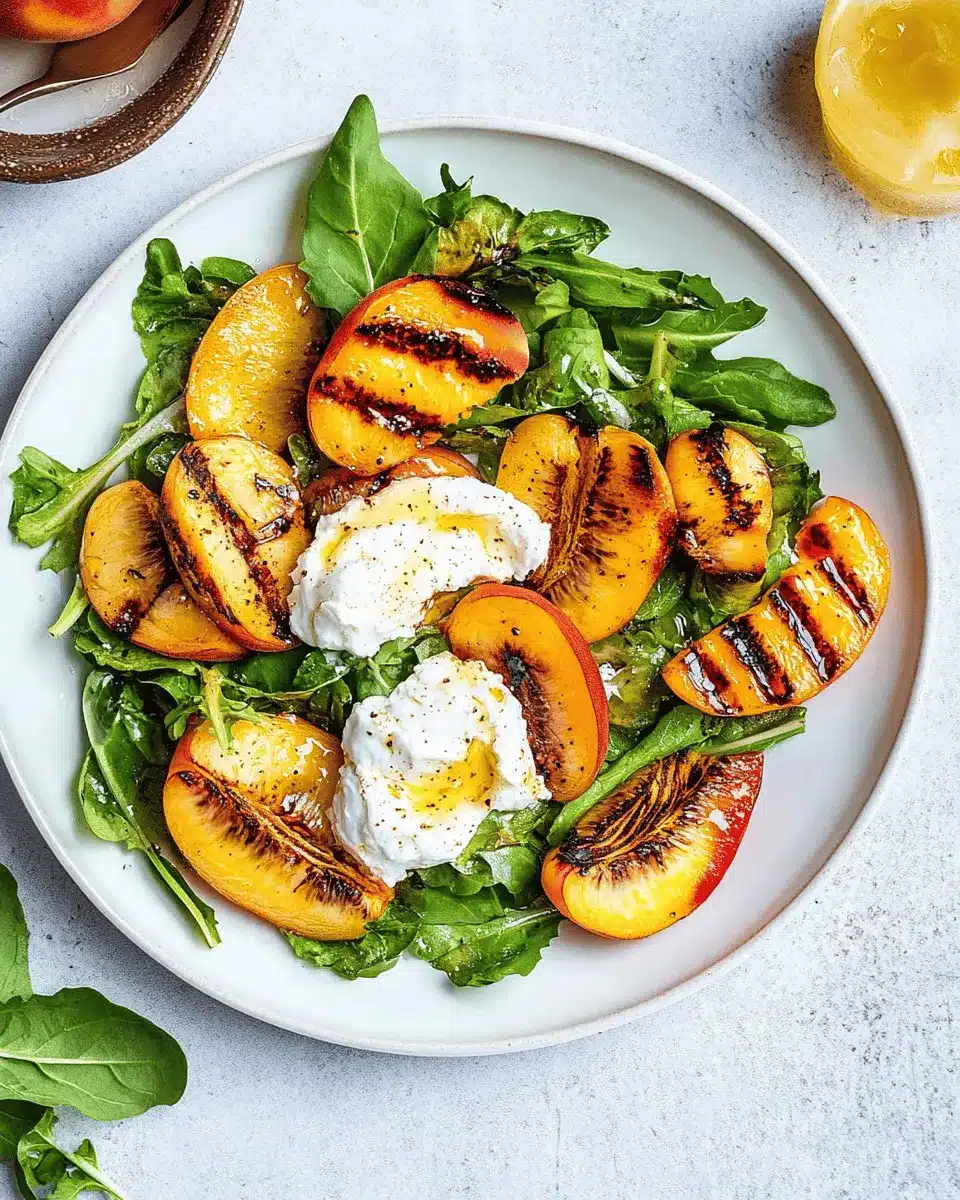 Gegrillter Pfirsich-Burrata-Salat: Juicy Bliss with Honey-Lemon Dressing