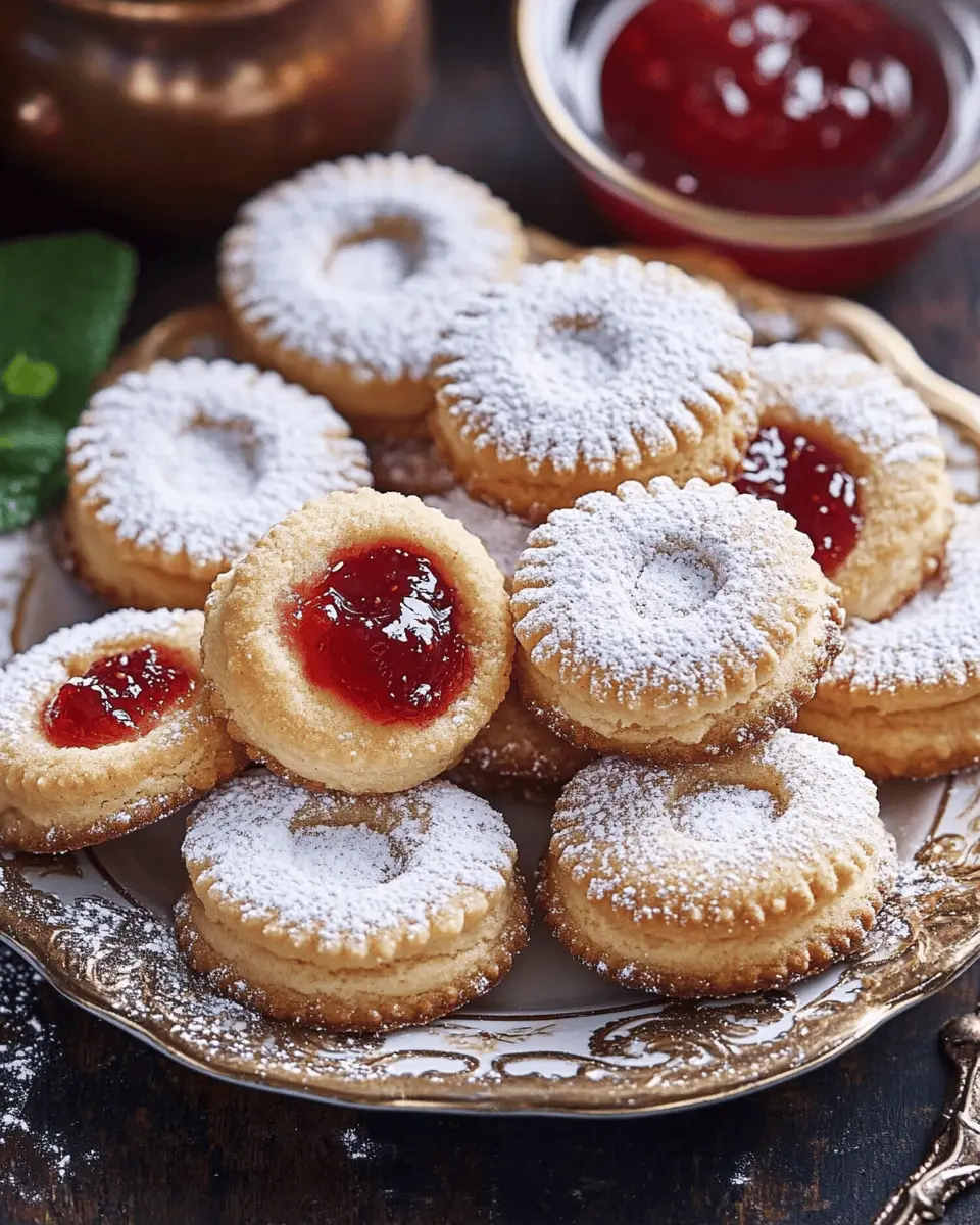 Rezept für mit Marmelade gefüllte Kekse First Image First Image