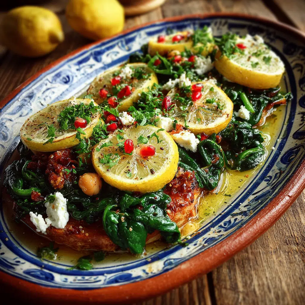 Mediterraner Zitronenreis mit Kichererbsen, Spinat & Feta begeistert!