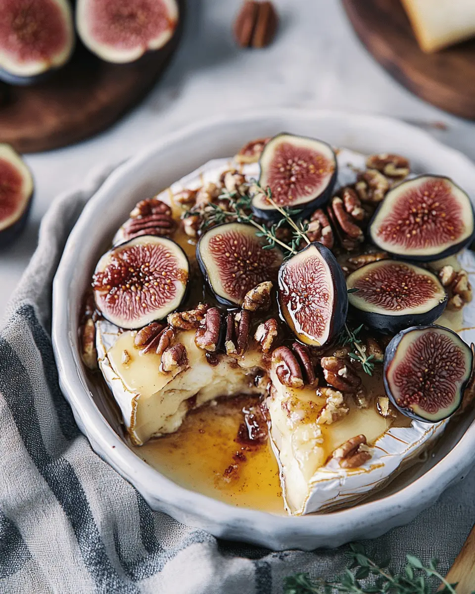 Feigen-Pekan-Nuss-Baked Brie: Indulgent Comfort in Every Bite