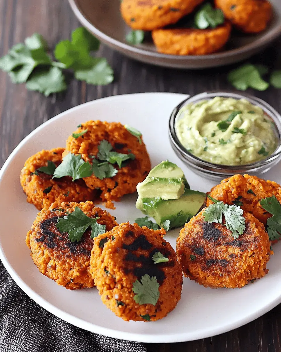 Mini Süßkartoffel-Rote-Linsen-Patties: Irresistibly Creamy Dip!