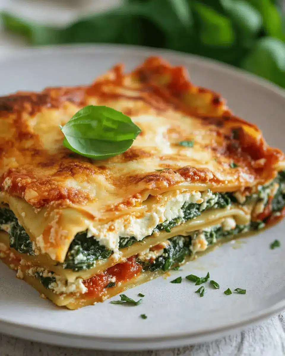 Vegetarische Spinatlasagne mit Ricotta: Irresistibly Creamy Delight