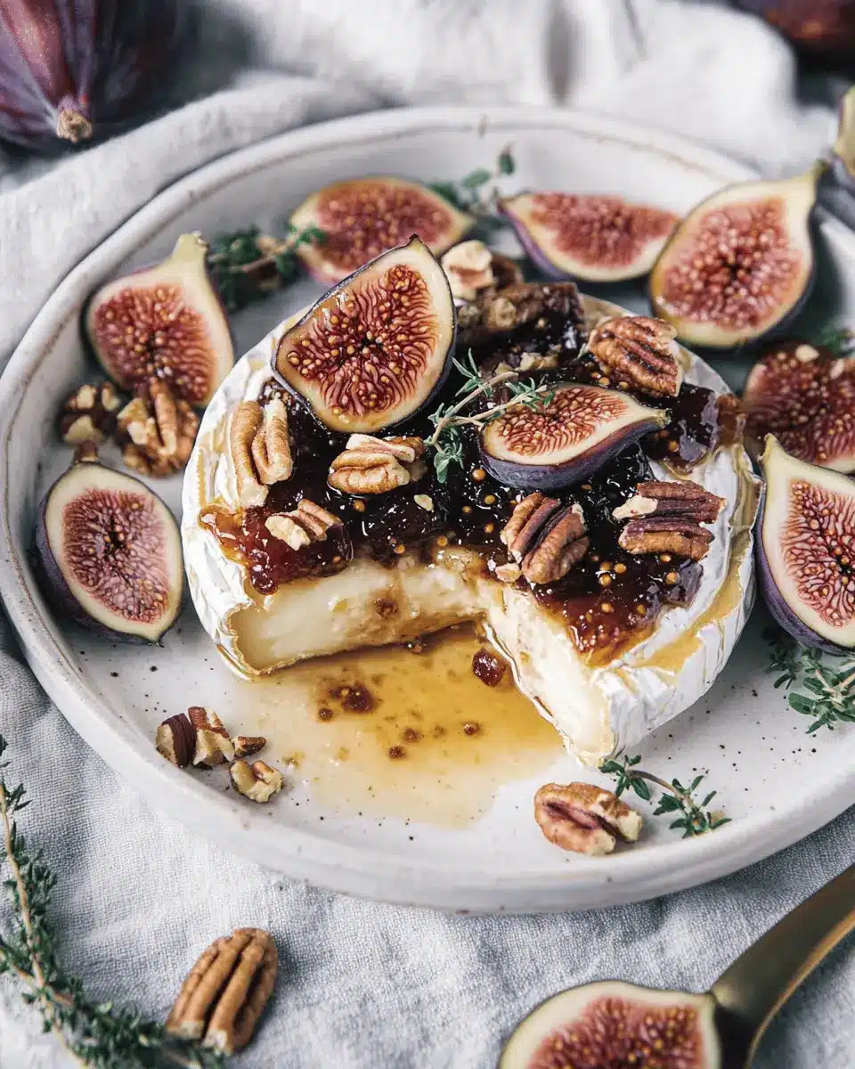 Feigen-Pekan-Nuss-Baked Brie: Indulgent Comfort in Every Bite
