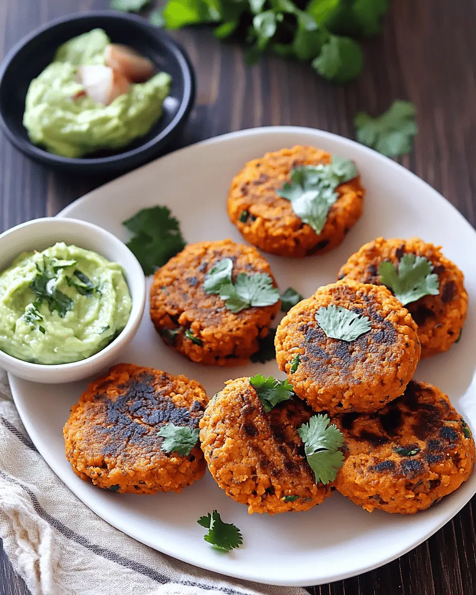 Mini Süßkartoffel-Rote-Linsen-Patties