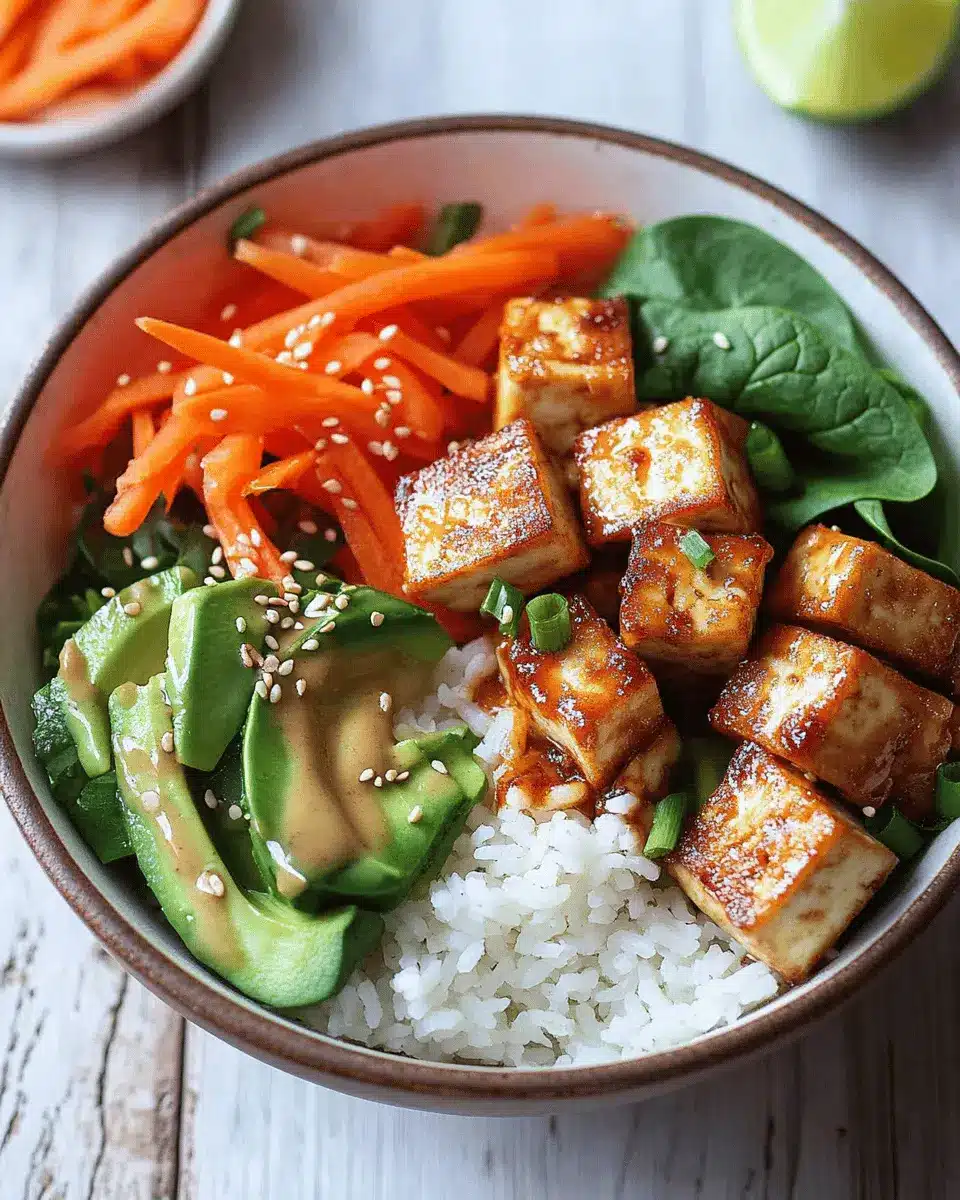 Vegane Reis Bowl mit Knuspertofu: Easy, Wholesome Bliss!