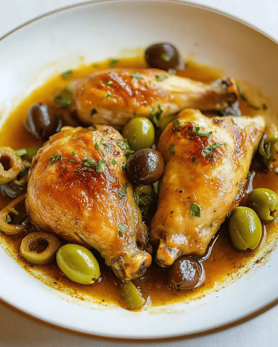 Zart geschmortes Hähnchen: Juicy Olives & Zesty Citrus Delight