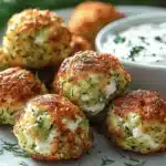 Knusprige Zucchini-Feta-Bällchen aus dem Ofen First Image First Image