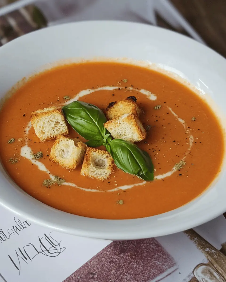 Hausgemachte Tomaten-Bisque: Irresistibly Creamy with Croûtons
