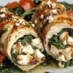 Spinat-Feta-Hähnchenrollen First Image First Image