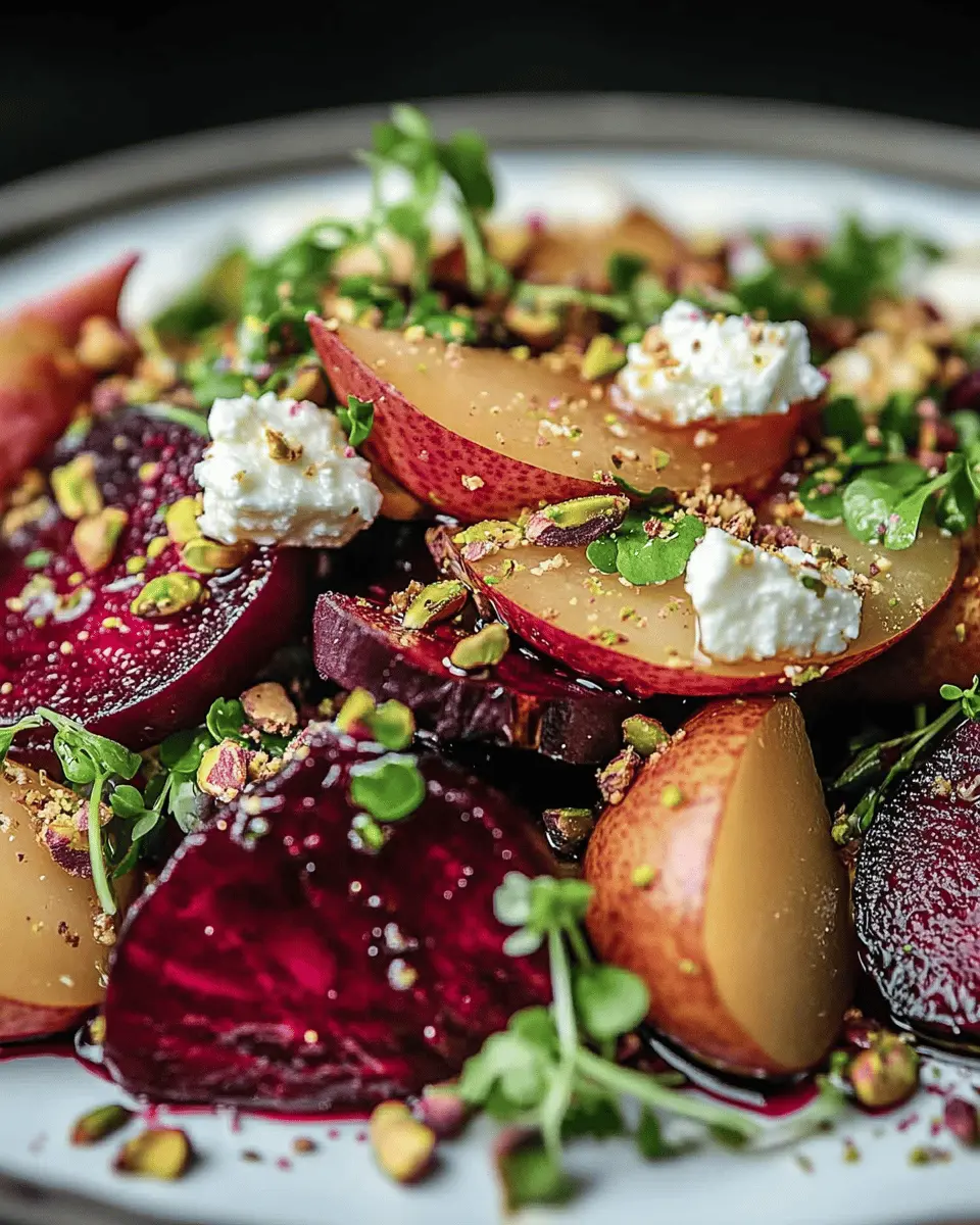 Rote-Bete-Salat mit karamellisierter Birne