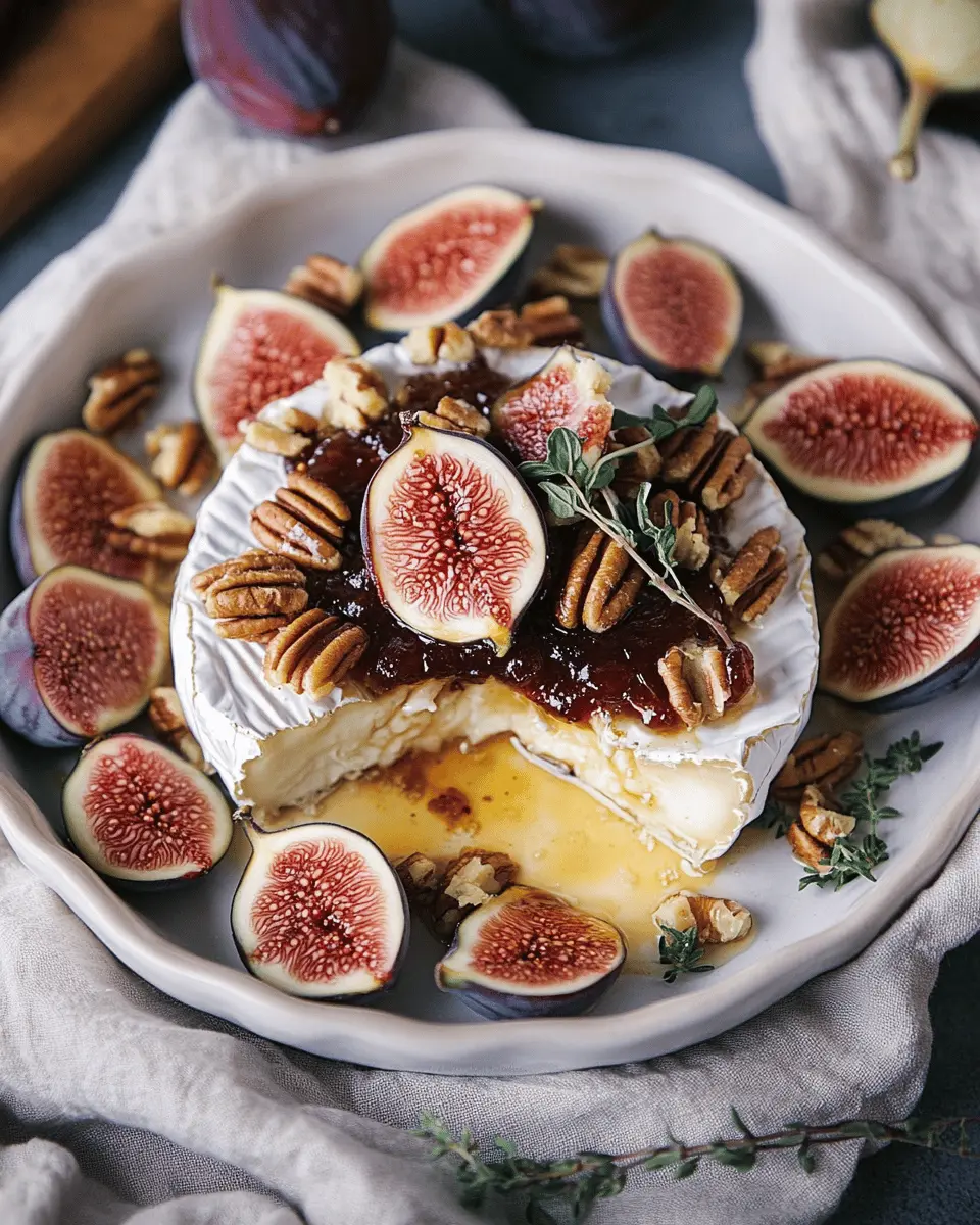 Feigen-Pekan-Nuss-Baked Brie: Indulgent Comfort in Every Bite