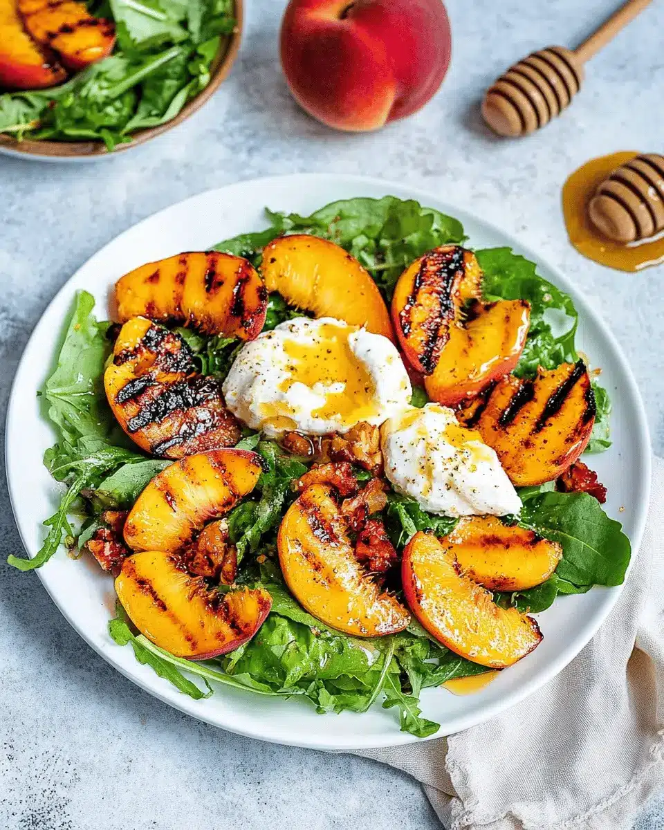 Gegrillter Pfirsich-Burrata-Salat: Juicy Bliss with Honey-Lemon Dressing
