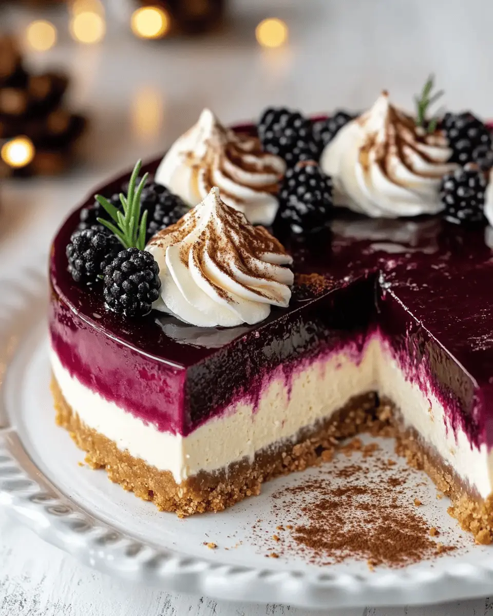 Glühwein Käsekuchen mit Spekulatius Boden