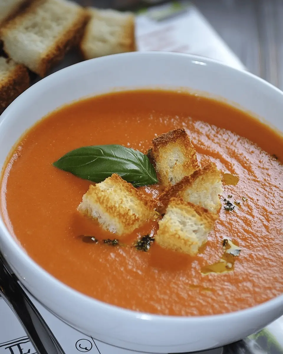 Hausgemachte Tomaten-Bisque: Irresistibly Creamy with Croûtons