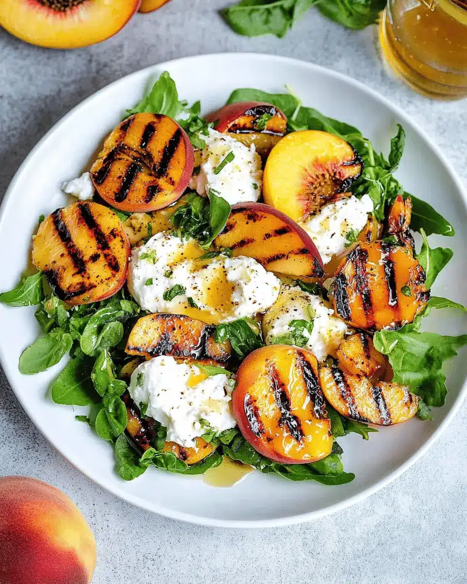 Gegrillter Pfirsich-Burrata-Salat