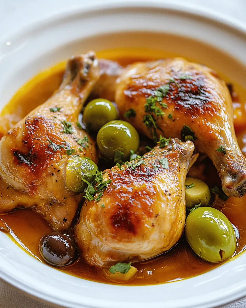 Zart geschmortes Hähnchen