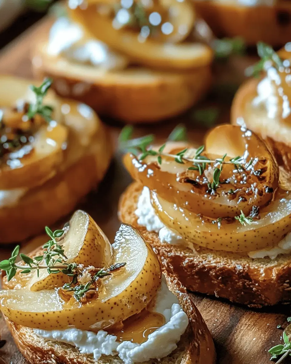 Karamellisierte Birnen & Ziegenkäse-Crostini First Image First Image