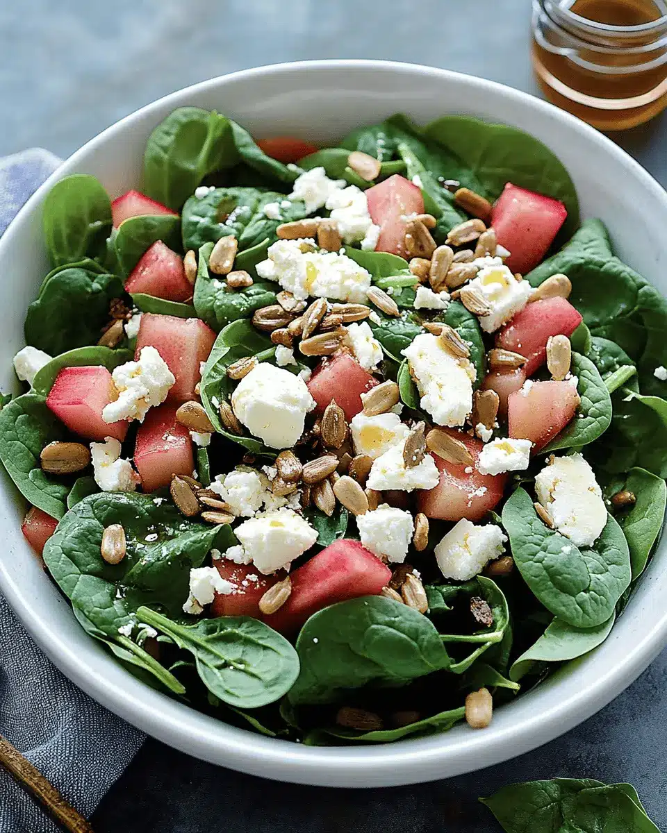 Spinat-Rhabarbersalat mit Feta: A Refreshingly Unique Delight
